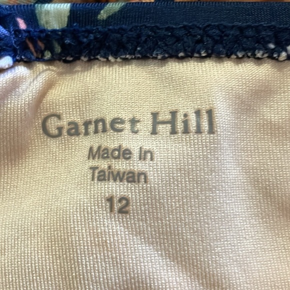 Garnet Hill Ruched V Neck One Piece Swimsuit Size 12 - Picture 10 of 12